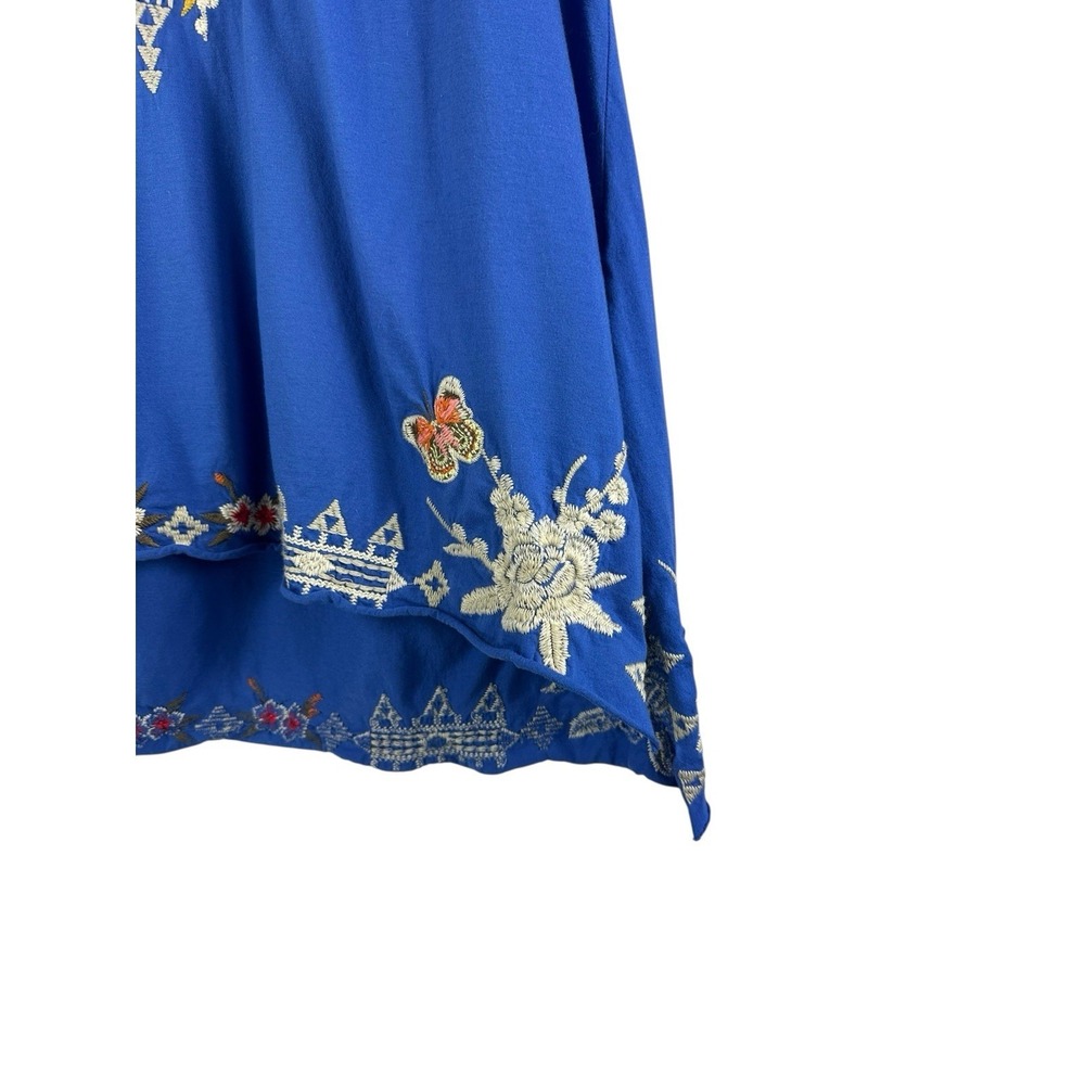 Johnny Was IZORA Knit Drape Embroidered Cotton Top Sz S Boho Festival - Picture 5 of 9